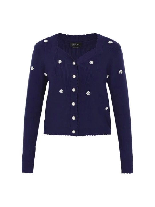 Foto van product usha BLACK LABEL Gebreid vest navy