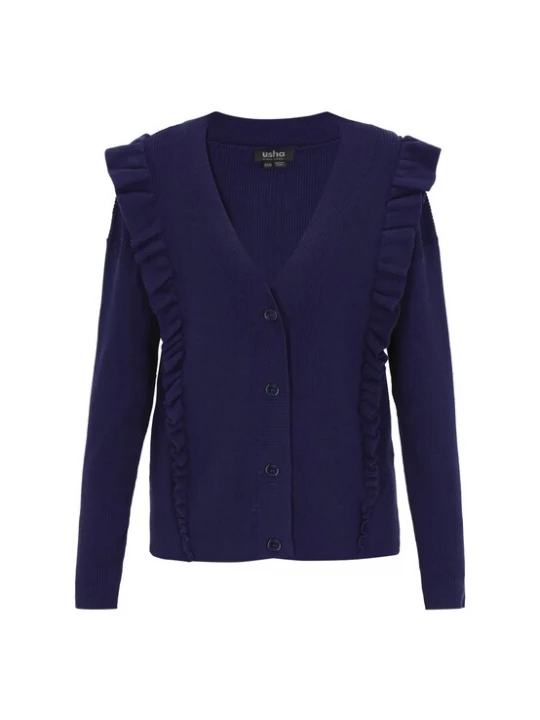 Foto van product usha BLACK LABEL Gebreid vest navy
