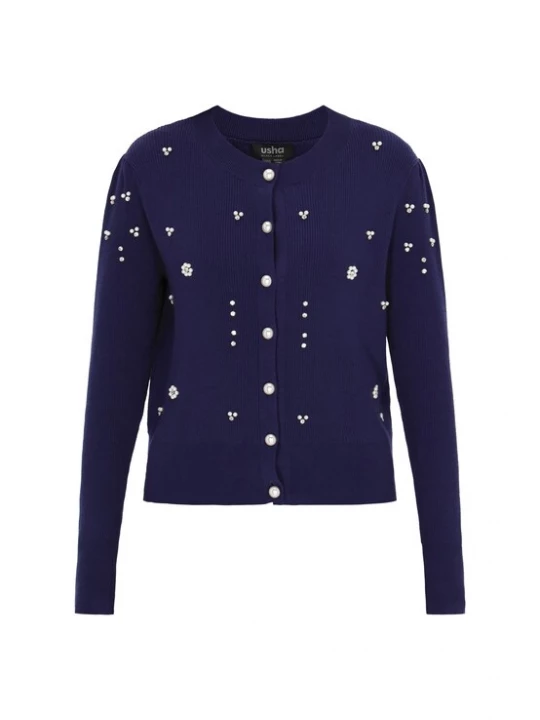 Foto van product usha BLACK LABEL Gebreid vest navy