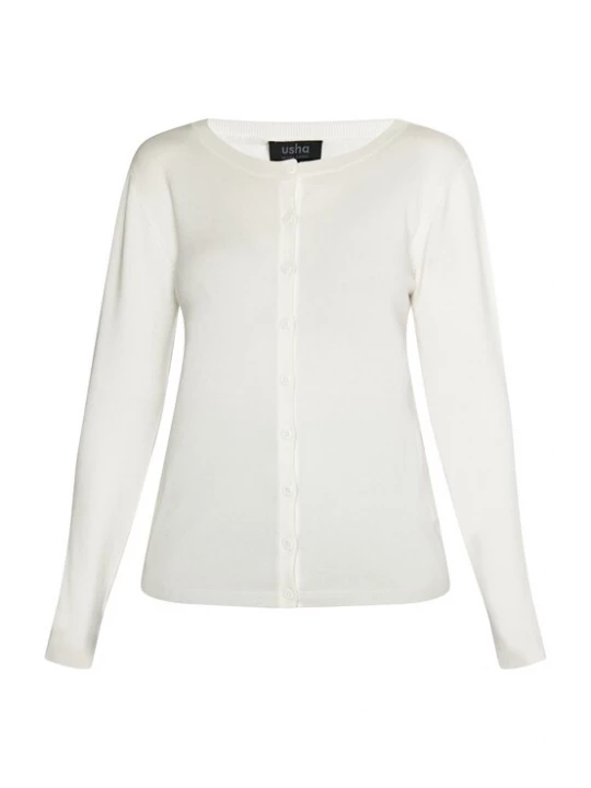 Foto van product usha BLACK LABEL Gebreid vest 'Nowles' wit