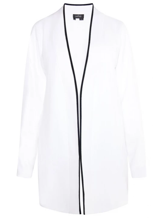 Foto van product usha BLACK LABEL Gebreid vest 'Nowles' zwart / wit