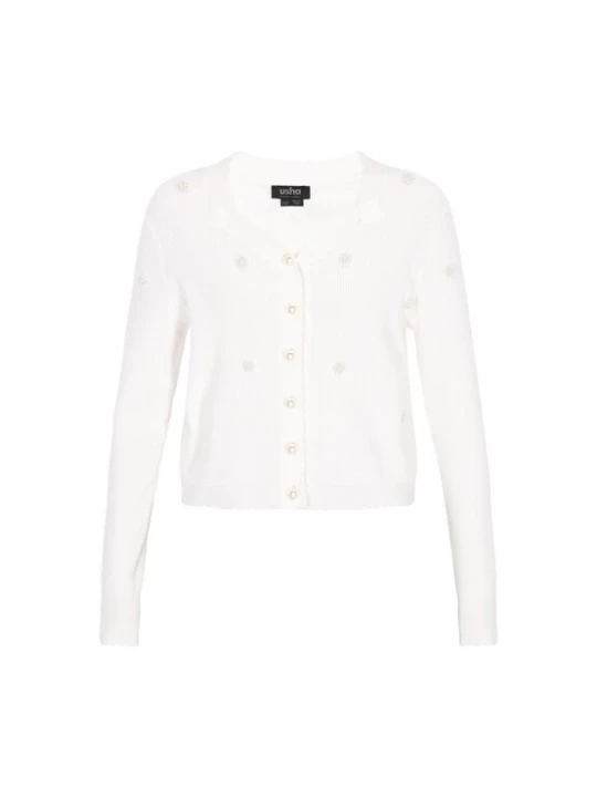 Foto van product usha BLACK LABEL Gebreid vest offwhite