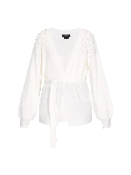 Foto van product usha BLACK LABEL Gebreid vest offwhite