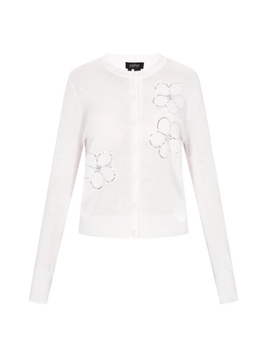 Foto van product usha BLACK LABEL Gebreid vest offwhite