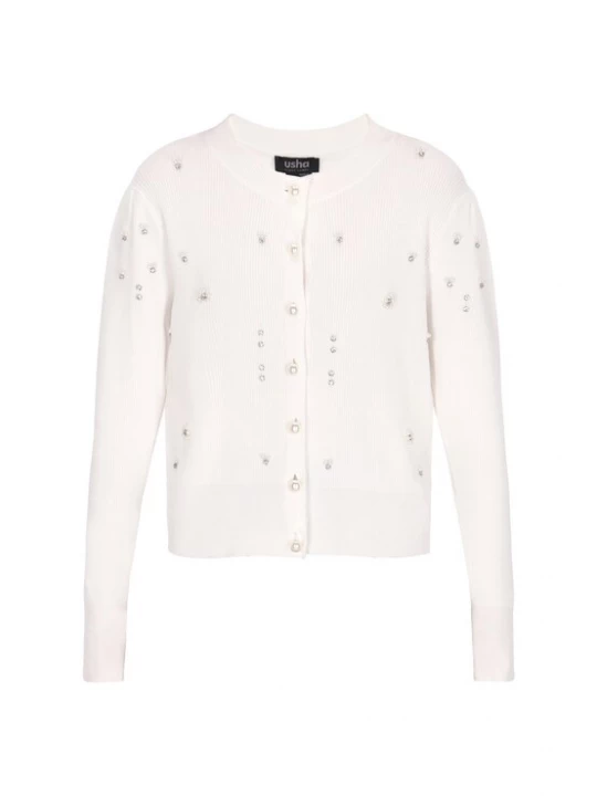 Foto van product usha BLACK LABEL Gebreid vest offwhite