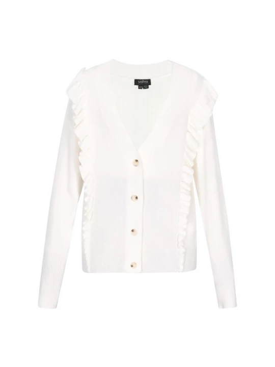 Foto van product usha BLACK LABEL Gebreid vest offwhite