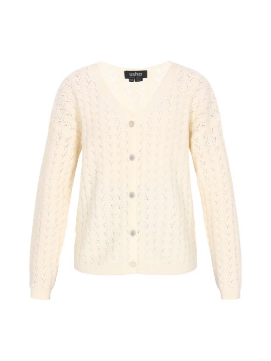 Foto van product usha BLACK LABEL Gebreid vest offwhite