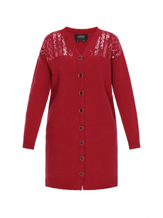 Foto van product usha BLACK LABEL Gebreid vest rood