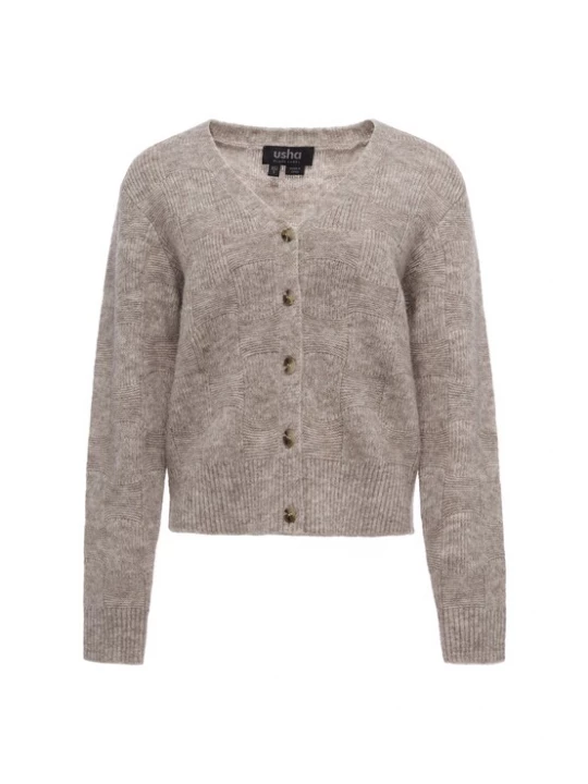 Foto van product usha BLACK LABEL Gebreid vest taupe