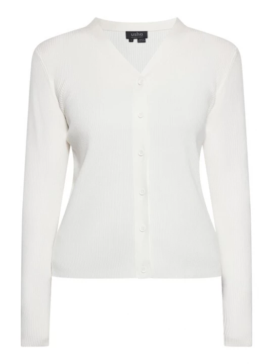 Foto van product usha BLACK LABEL Gebreid vest wolwit