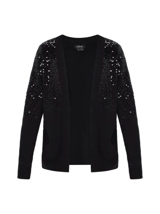 Foto van product usha BLACK LABEL Gebreid vest zwart