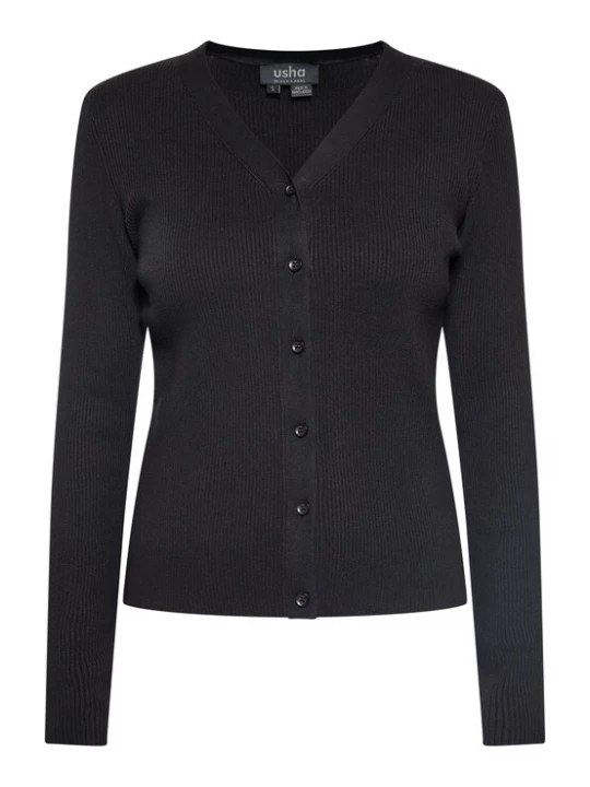 Foto van product usha BLACK LABEL Gebreid vest zwart