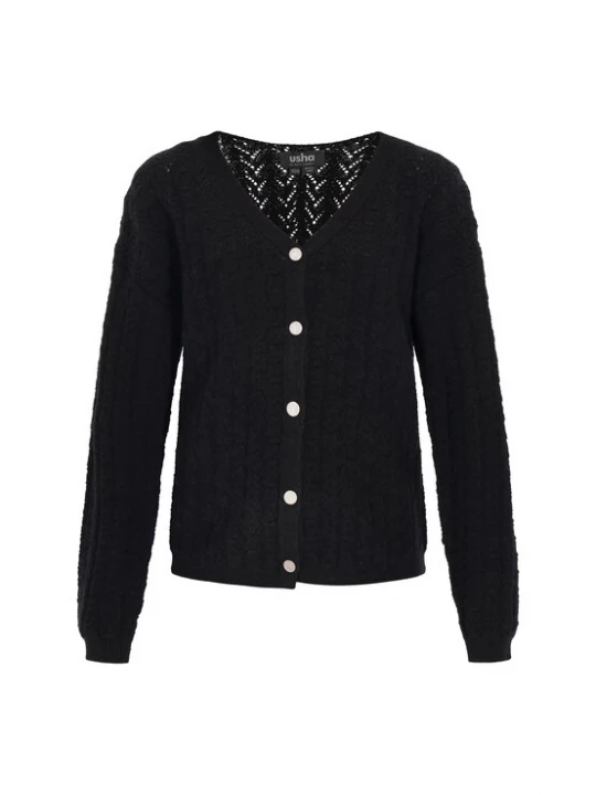 Foto van product usha BLACK LABEL Gebreid vest zwart