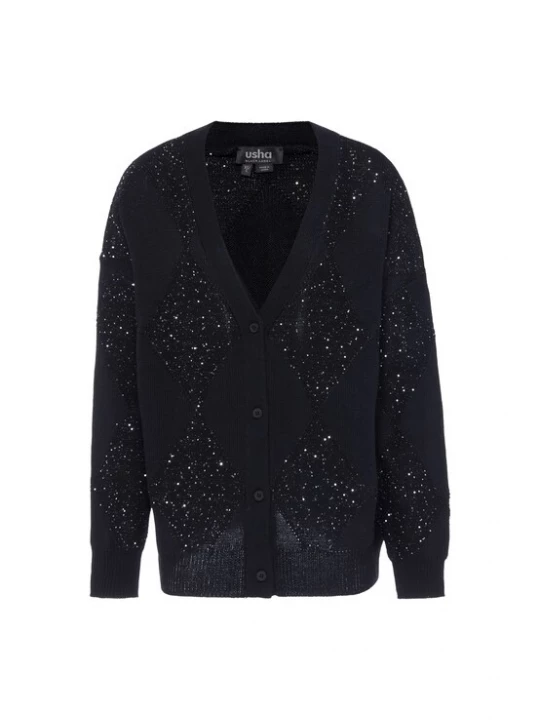 Foto van product usha BLACK LABEL Gebreid vest zwart