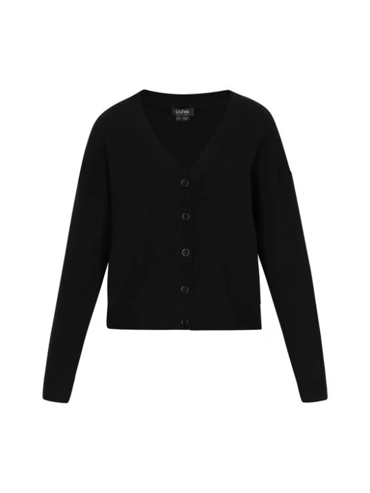 Foto van product usha BLACK LABEL Gebreid vest zwart