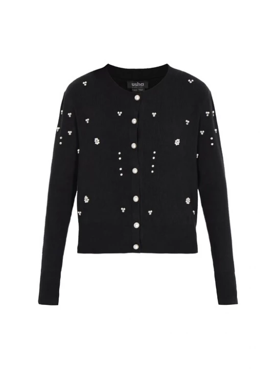 Foto van product usha BLACK LABEL Gebreid vest zwart