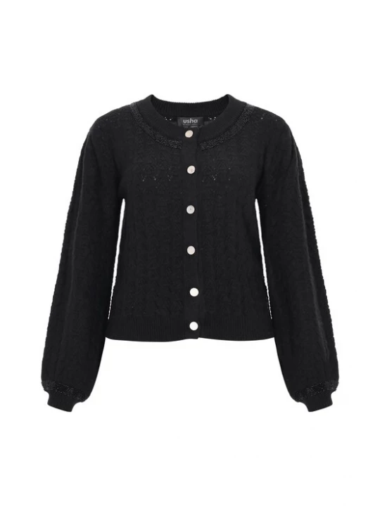 Foto van product usha BLACK LABEL Gebreid vest zwart
