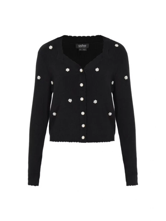 Foto van product usha BLACK LABEL Gebreid vest zwart