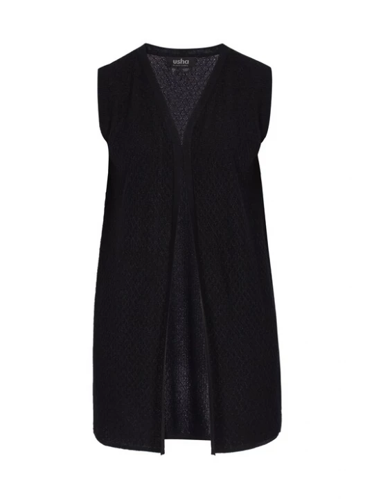 Foto van product usha BLACK LABEL Gebreide bodywarmer 'Classic' zwart
