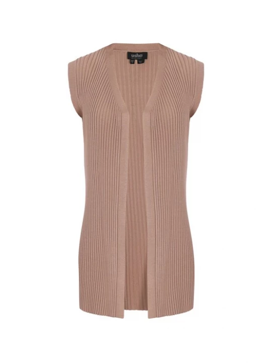 Foto van product usha BLACK LABEL Gebreide bodywarmer taupe
