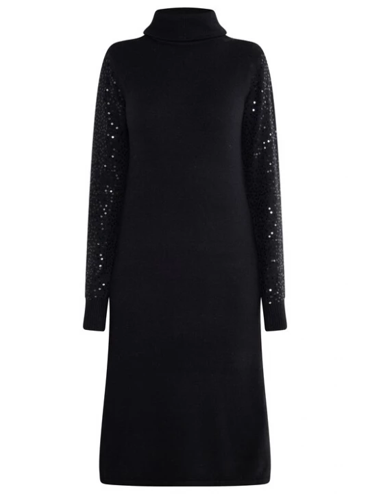 Foto van product usha BLACK LABEL Gebreide jurk zwart