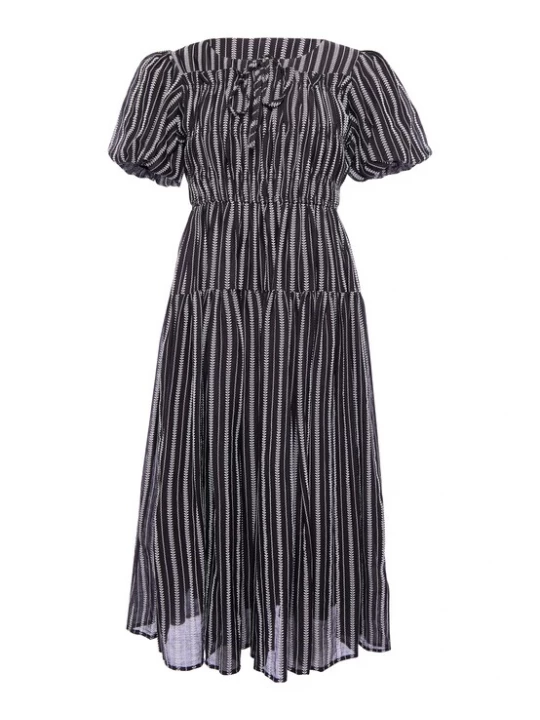 Foto van product usha BLACK LABEL Jurk grijs / zwart