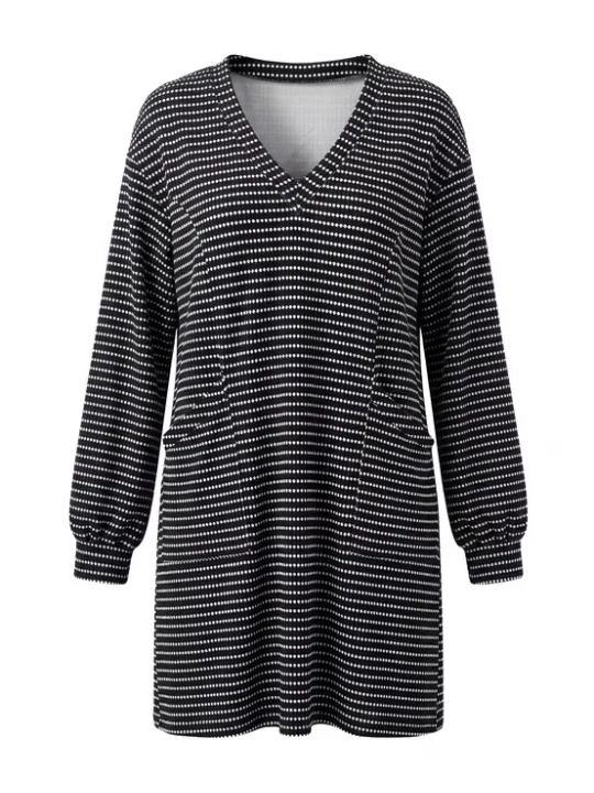 Foto van product usha BLACK LABEL Jurk zwart / wit