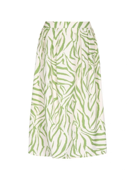 Foto van product usha BLACK LABEL Rok 'Festival' lichtgroen / offwhite