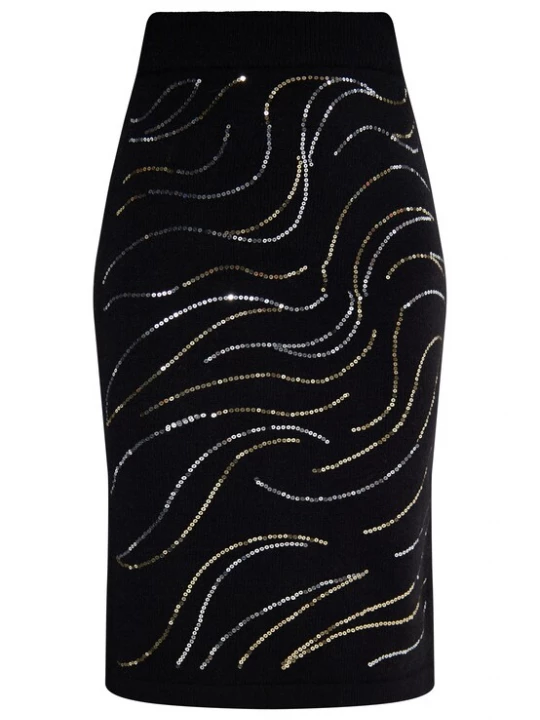 Foto van product usha BLACK LABEL Rok goud / zwart
