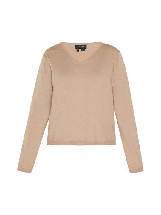 Foto van product usha BLACK LABEL Trui 'Classic' beige