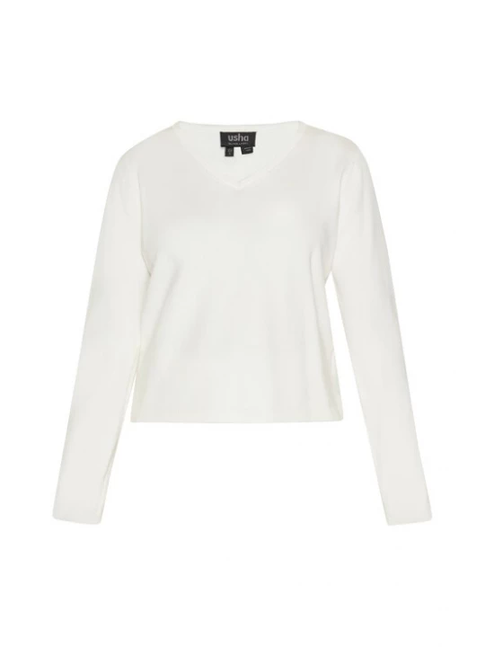 Foto van product usha BLACK LABEL Trui 'Classic' offwhite
