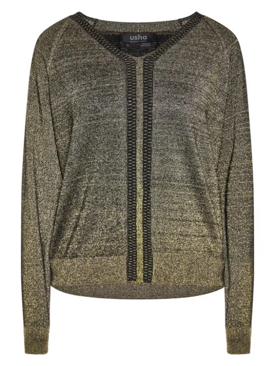 Foto van product usha BLACK LABEL Trui goud / zwart
