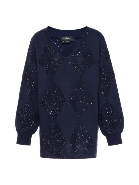 Foto van product usha BLACK LABEL Trui navy