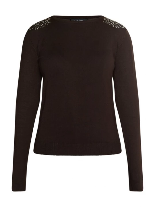 Foto van product usha BLACK LABEL Trui 'Nowles' donkerbruin
