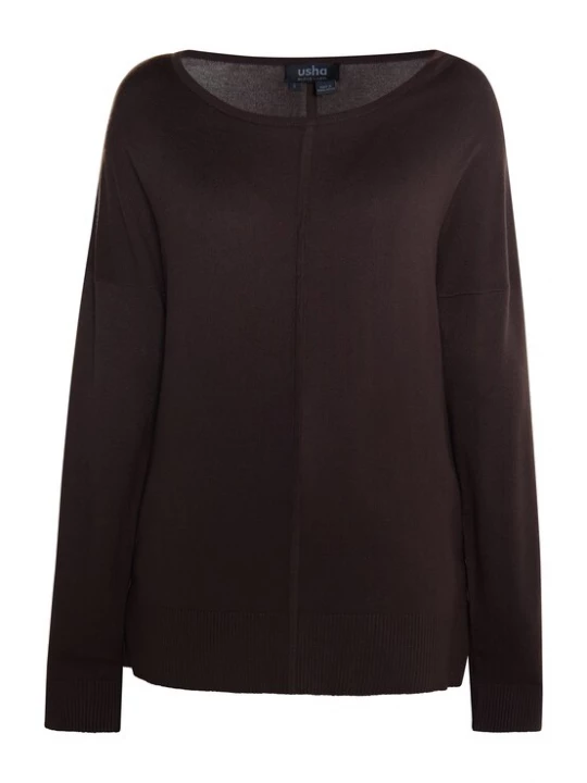Foto van product usha BLACK LABEL Trui 'Nowles' donkerbruin