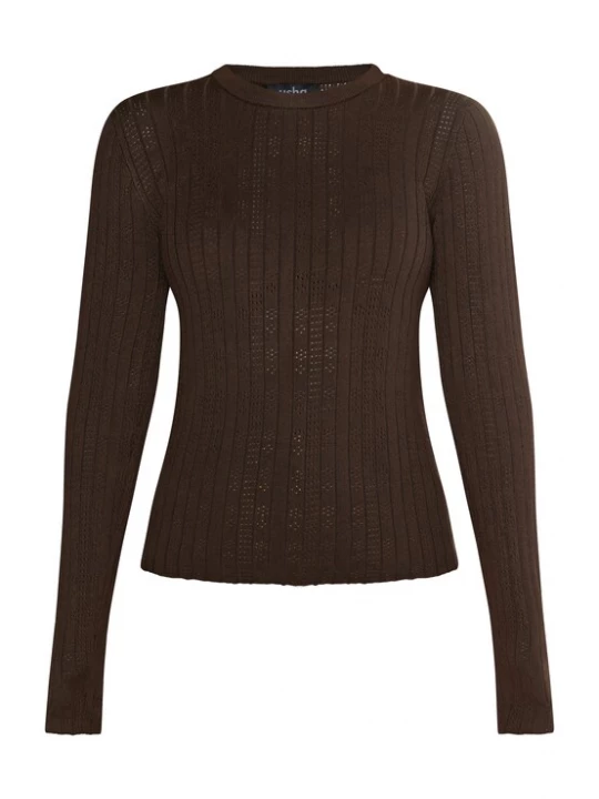 Foto van product usha BLACK LABEL Trui 'Nowles' donkerbruin