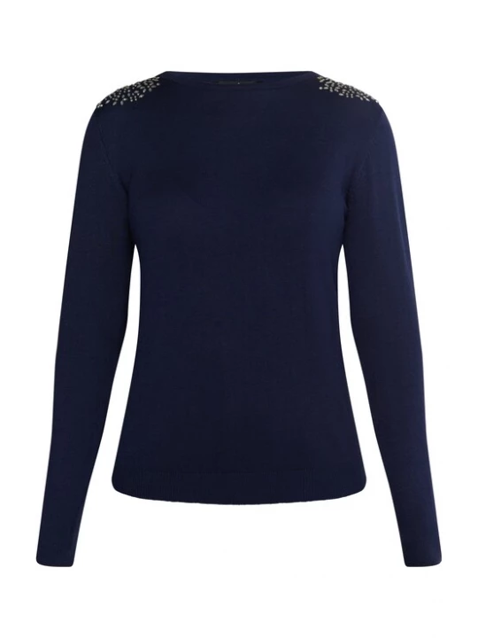 Foto van product usha BLACK LABEL Trui 'Nowles' marine