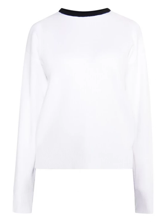 Foto van product usha BLACK LABEL Trui 'Nowles' zwart / wit