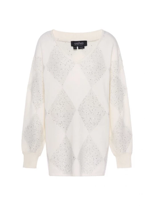 Foto van product usha BLACK LABEL Trui offwhite