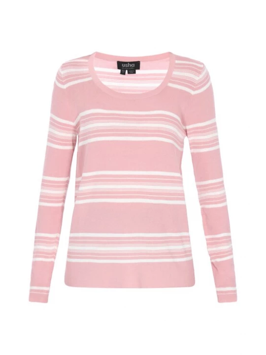 Foto van product usha BLACK LABEL Trui oudroze / offwhite