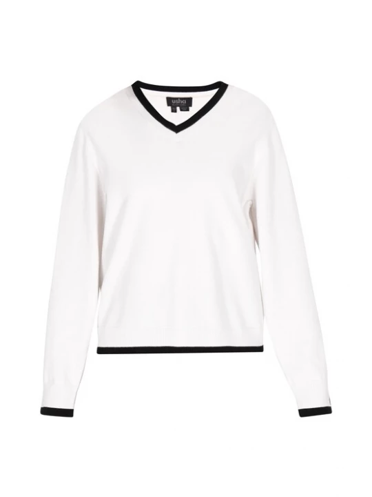 Foto van product usha BLACK LABEL Trui zwart / offwhite