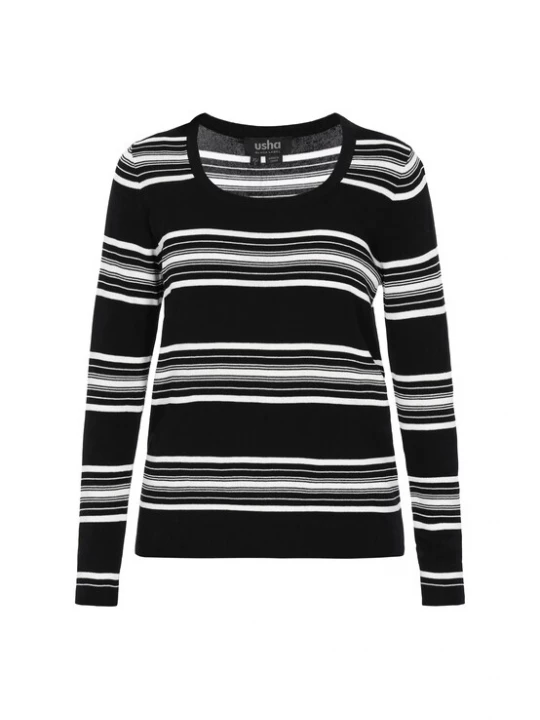 Foto van product usha BLACK LABEL Trui zwart / wit