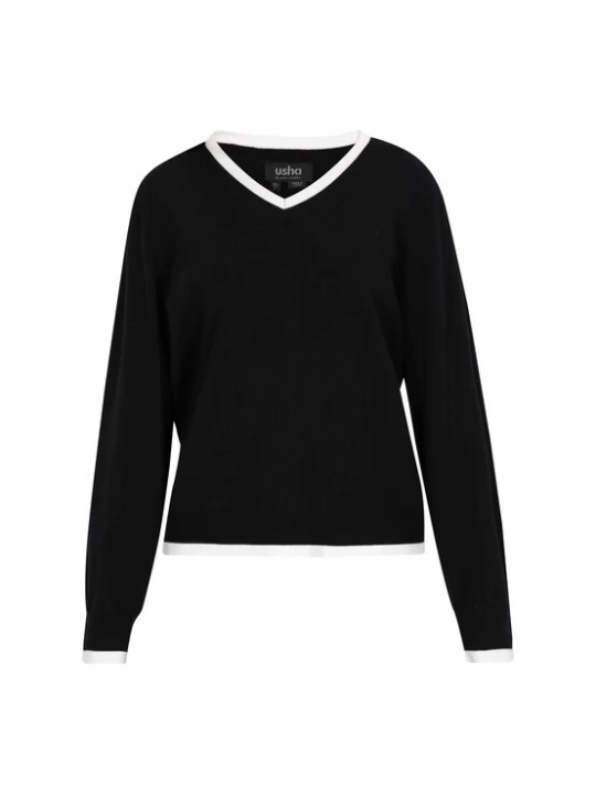 Foto van product usha BLACK LABEL Trui zwart / wit