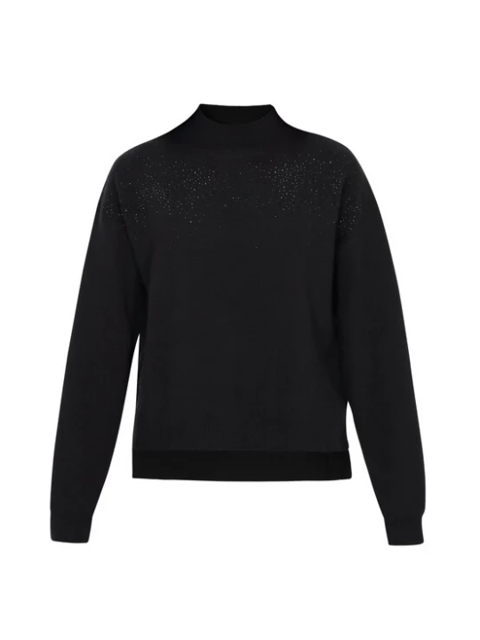 Foto van product usha BLACK LABEL Trui zwart / zilver