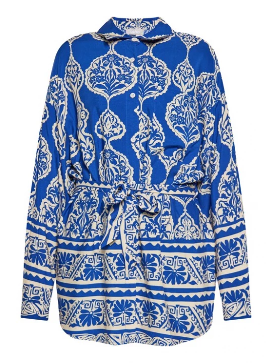 Foto van product Usha Blouse blauw / wit