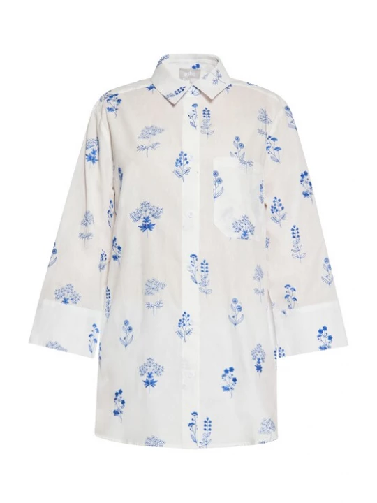 Foto van product Usha Blouse blauw / wit