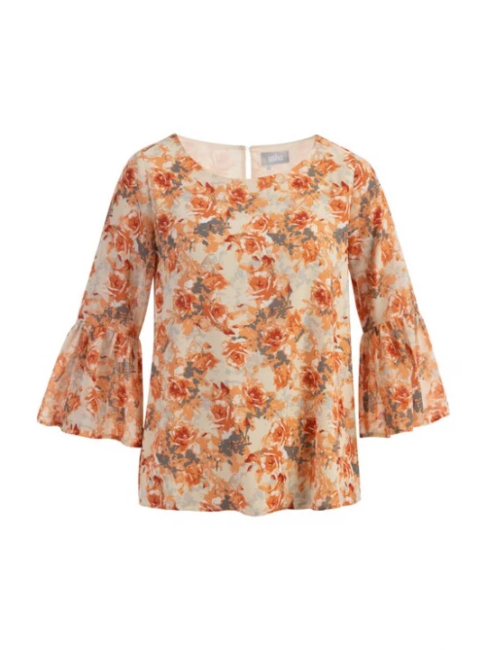 Foto van product Usha Blouse crème / grijs / oranje