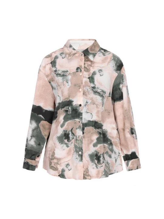 Foto van product Usha Blouse donkergroen / poederroze / oudroze / wit