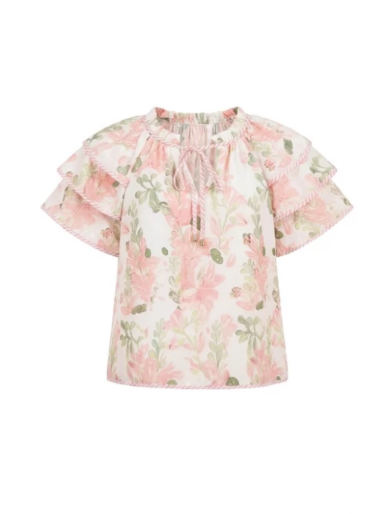Foto van product Usha Blouse gemengde kleuren / wit