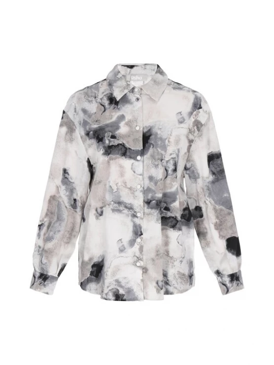 Foto van product Usha Blouse grijs / greige / lichtgrijs / zwart